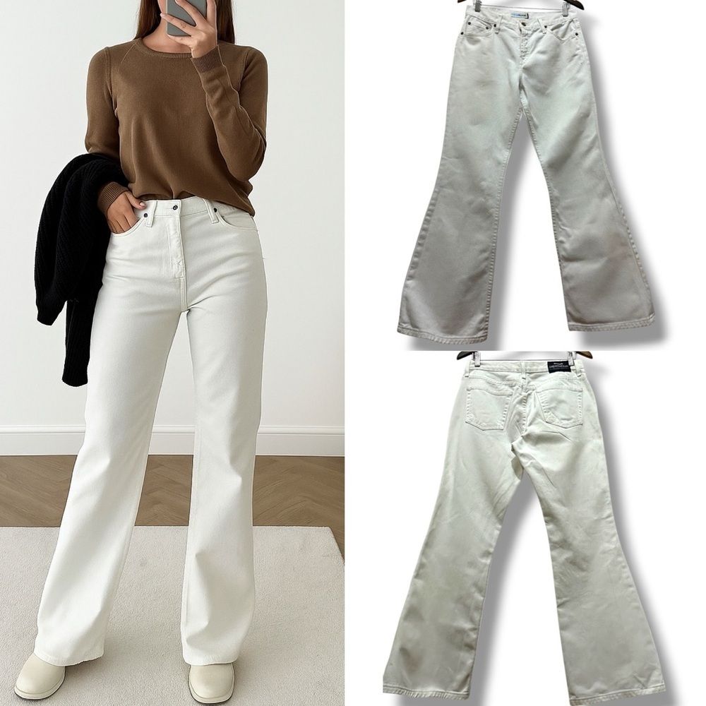 366 Canyon River Blues | EUC Vintage Mexico Women’s White Flare Jeans (Size 11)